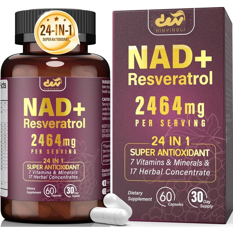 NAD supplement pure organic liposome NAD+containing resveratrol supplement - enhances NAD+anti - aging, energy, and focus - FloraDigest Co.