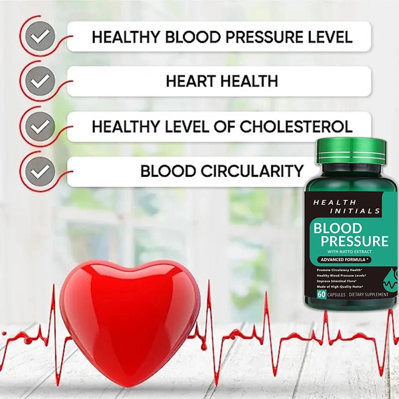 Nattokinase Capsules Blood Vessel Clean Dissolve Blood Clots Lowering Pressure Prevent Arteriosclerosis Improve Vascular Health - FloraDigest Co.