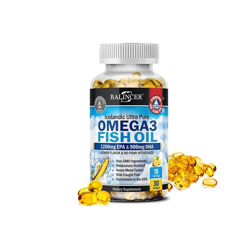 Omega - 3 Fish Oil Supplement - with EPA & DHA - Supports Heart and Brain Health Omega 3 Fatty Acids 120 Capsules - FloraDigest Co.