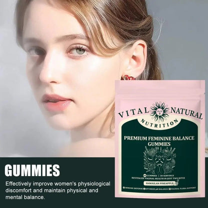 Premium Feminine Balance Gummies 30 Servings Help Regulate Physiological Balance And Enhances Immunity Rich In Multiple Vitamins - FloraDigest Co.