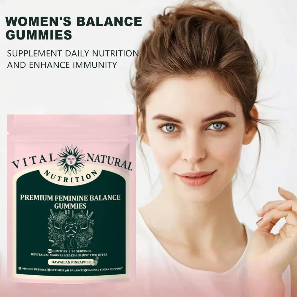 Premium Feminine Balance Gummies 30 Servings Help Regulate Physiological Balance And Enhances Immunity Rich In Multiple Vitamins - FloraDigest Co.