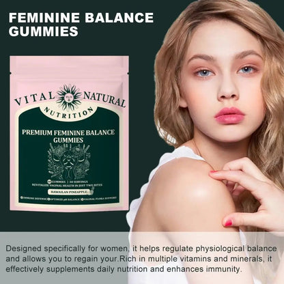 Premium Feminine Balance Gummies 30 Servings Help Regulate Physiological Balance And Enhances Immunity Rich In Multiple Vitamins - FloraDigest Co.