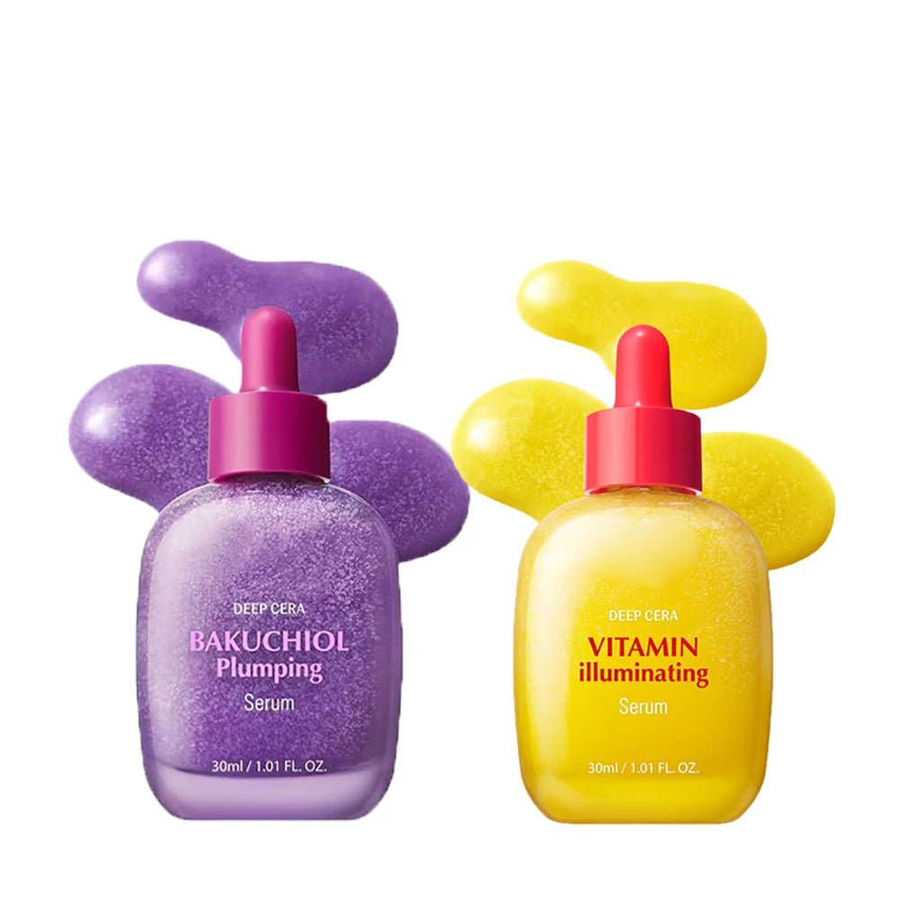 Vitamin whitening serum, niacinamide vitamin C serum, bakuchiol plumping serum, shrink pores, reduce wrinkles, and lift skin - FloraDigest Co.